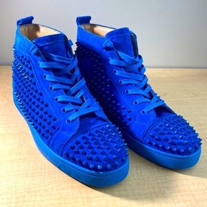 Christian Louboutin Louis Spike Flat Atlantic Blue EU 45 US 11
